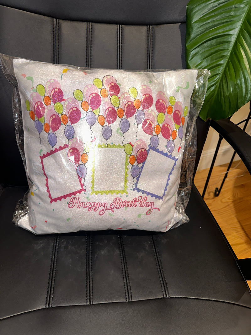 Glitter photo pillow